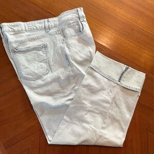 Time and Tru “Light Enzyme” Wide-Cuff Jeans